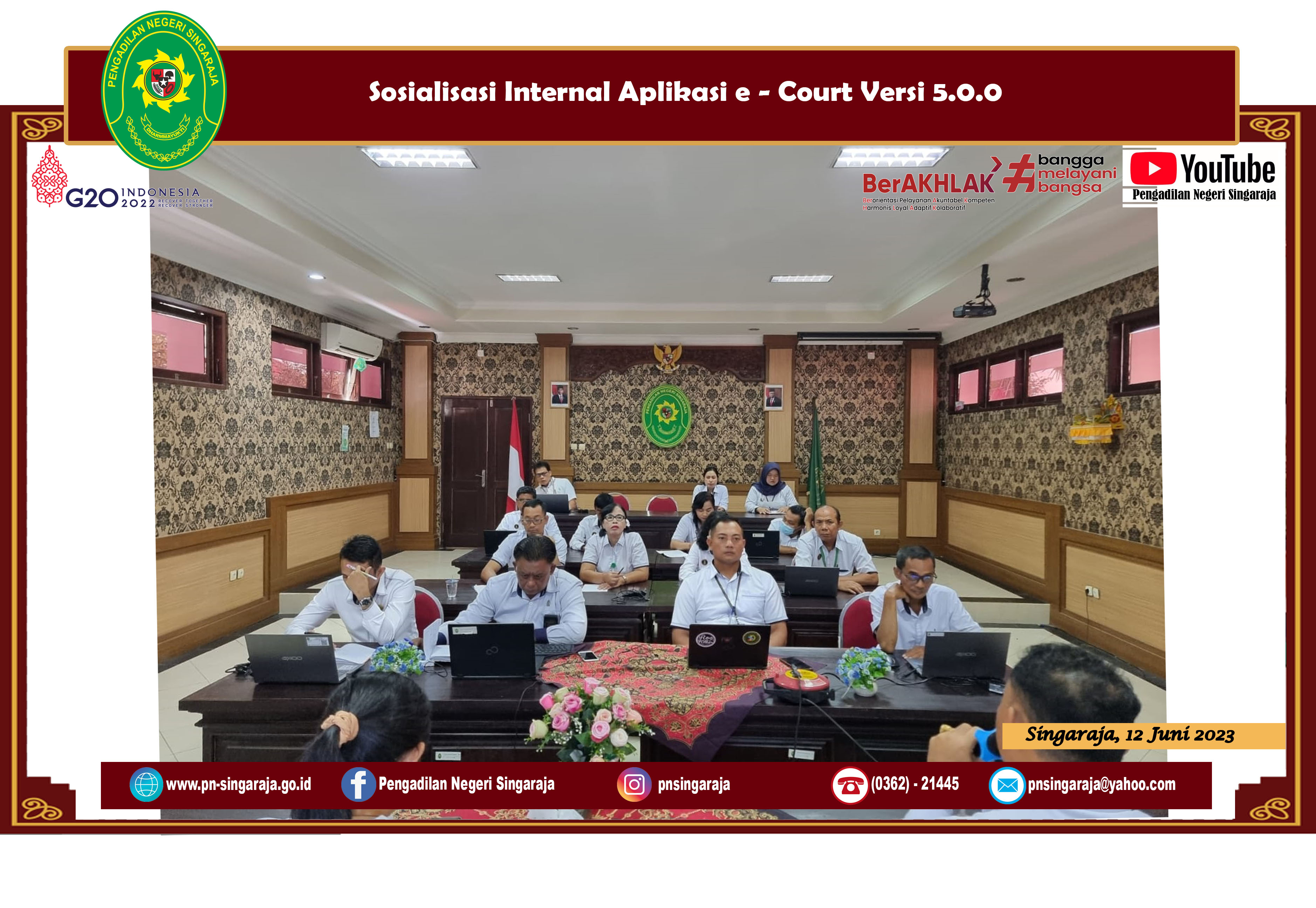 Sosialisasi Internal Aplikasi e – Court Versi 5.0.0