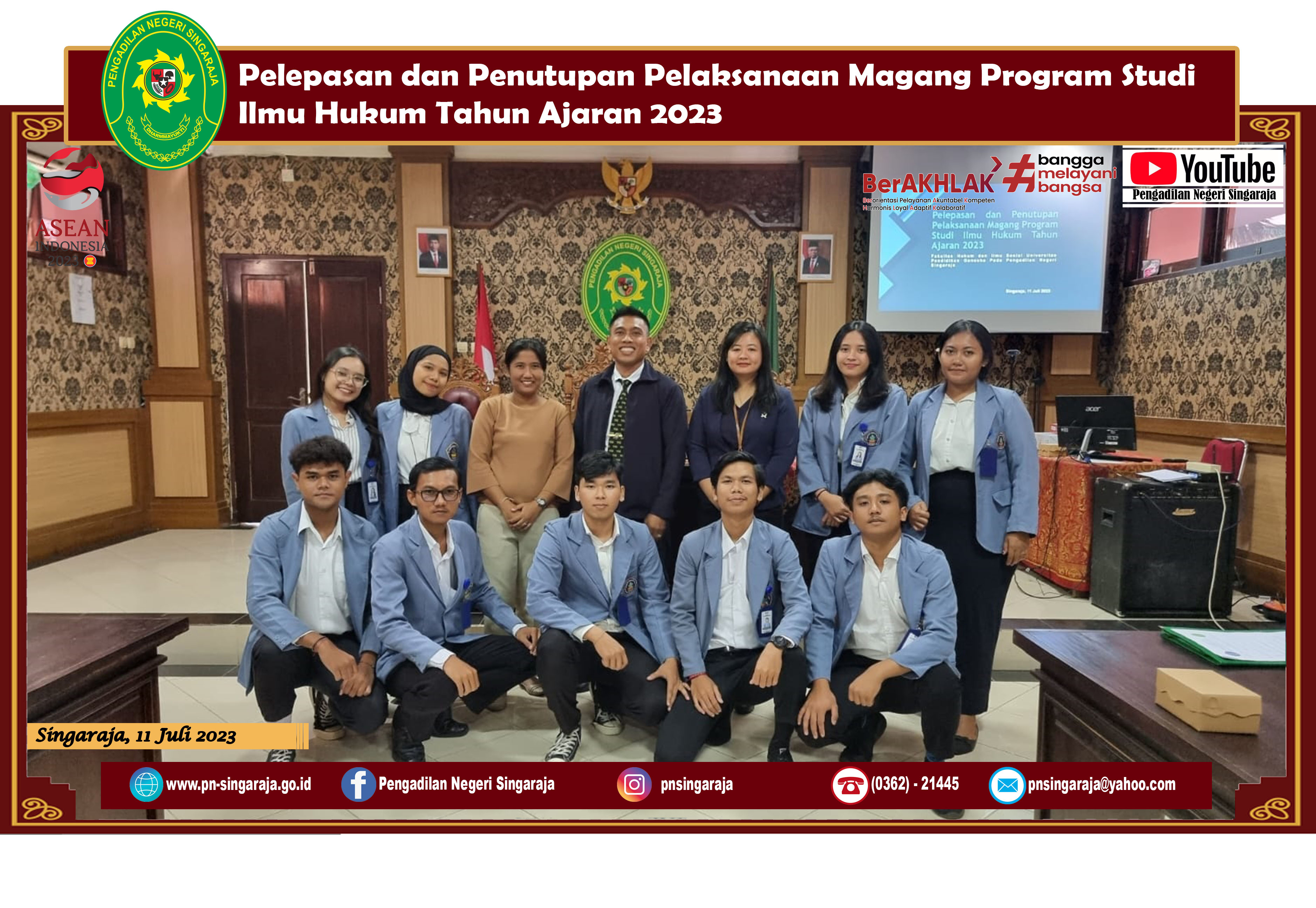 Pelepasan Dan Penutupan Pelaksanaan Magang Program Studi Ilmu Hukum 