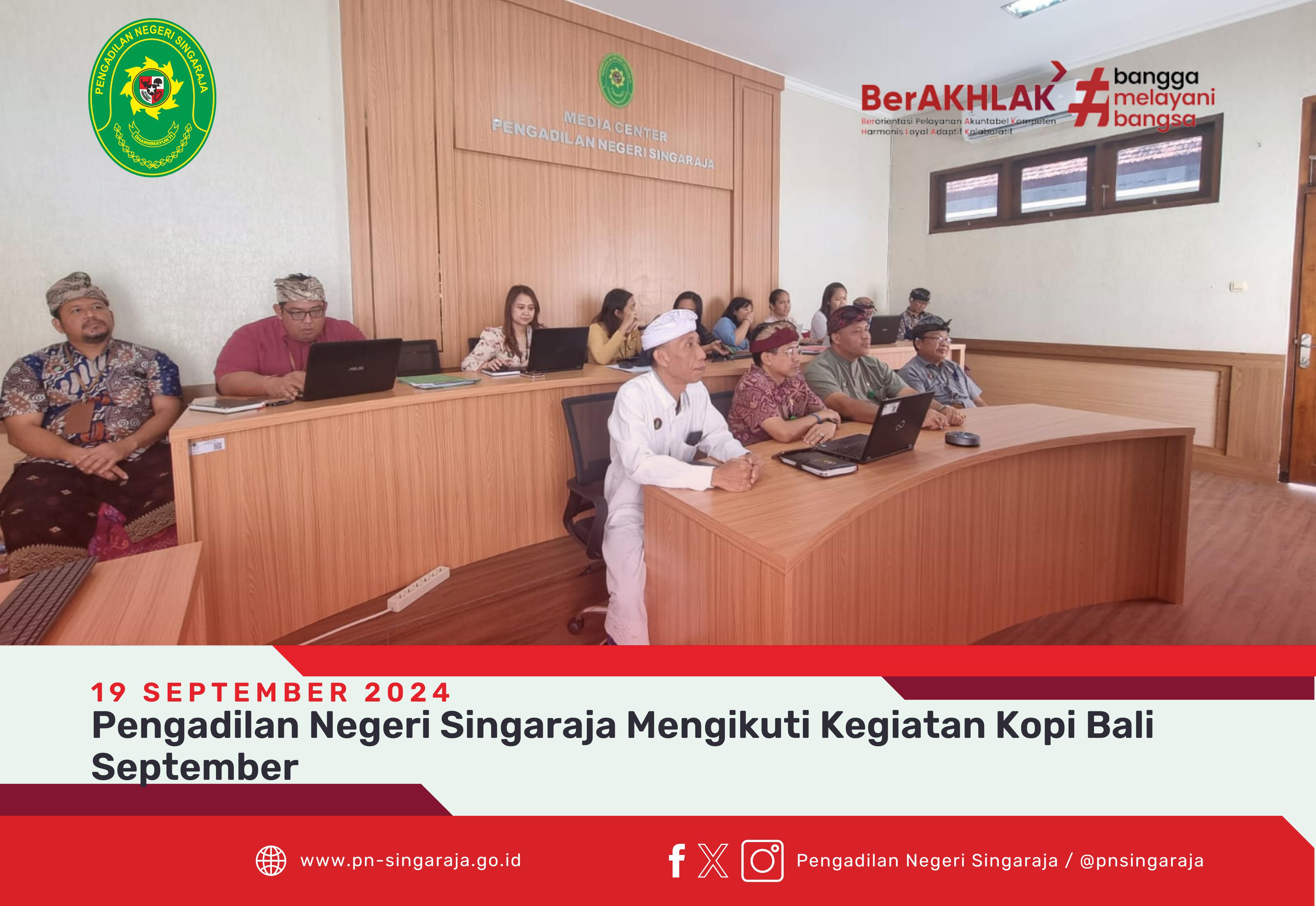 Pengadilan Negeri Singaraja Mengikuti Kegiatan Kopi Bali September