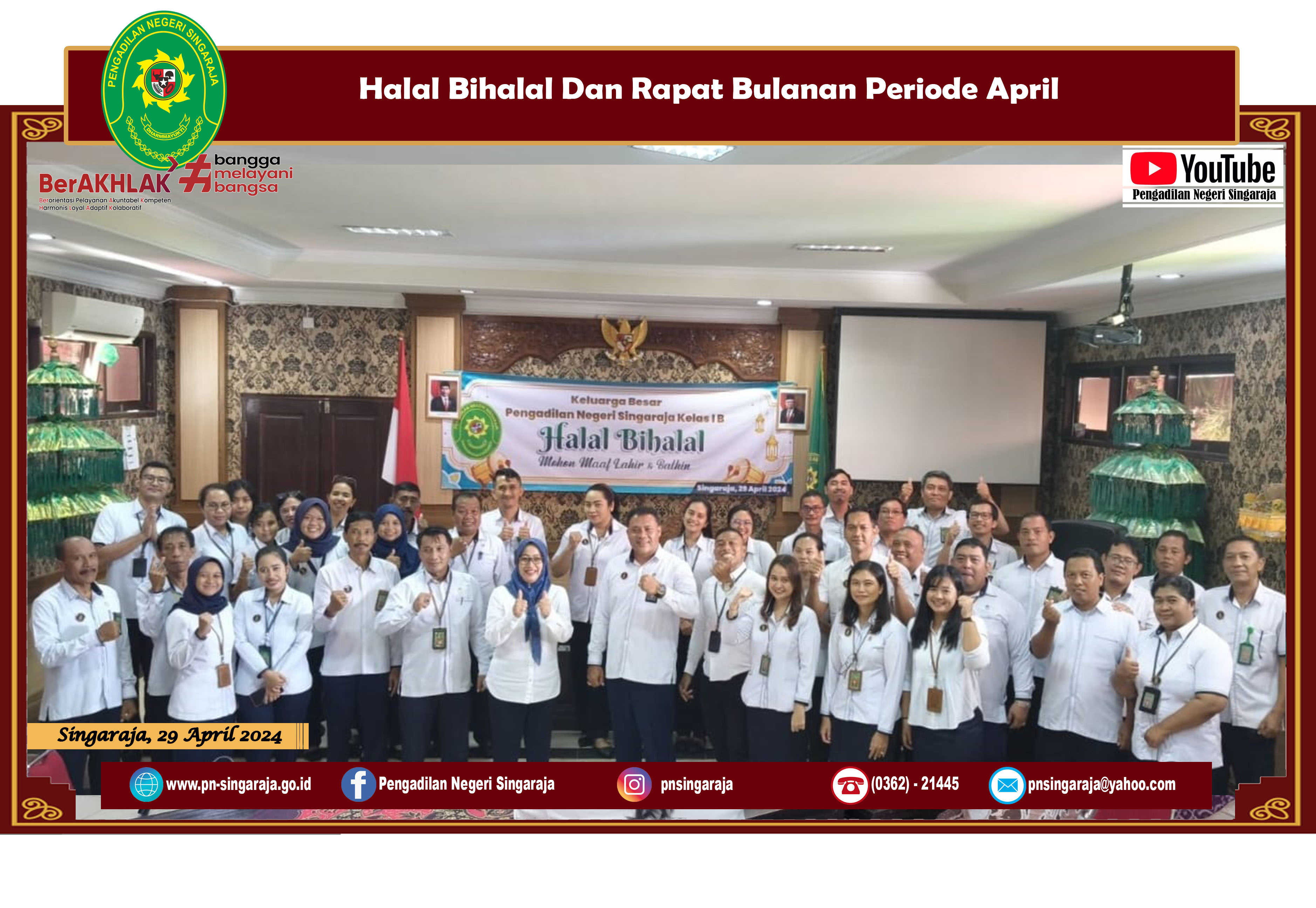 Halal Bihalal Dan Rapat Bulanan Periode April