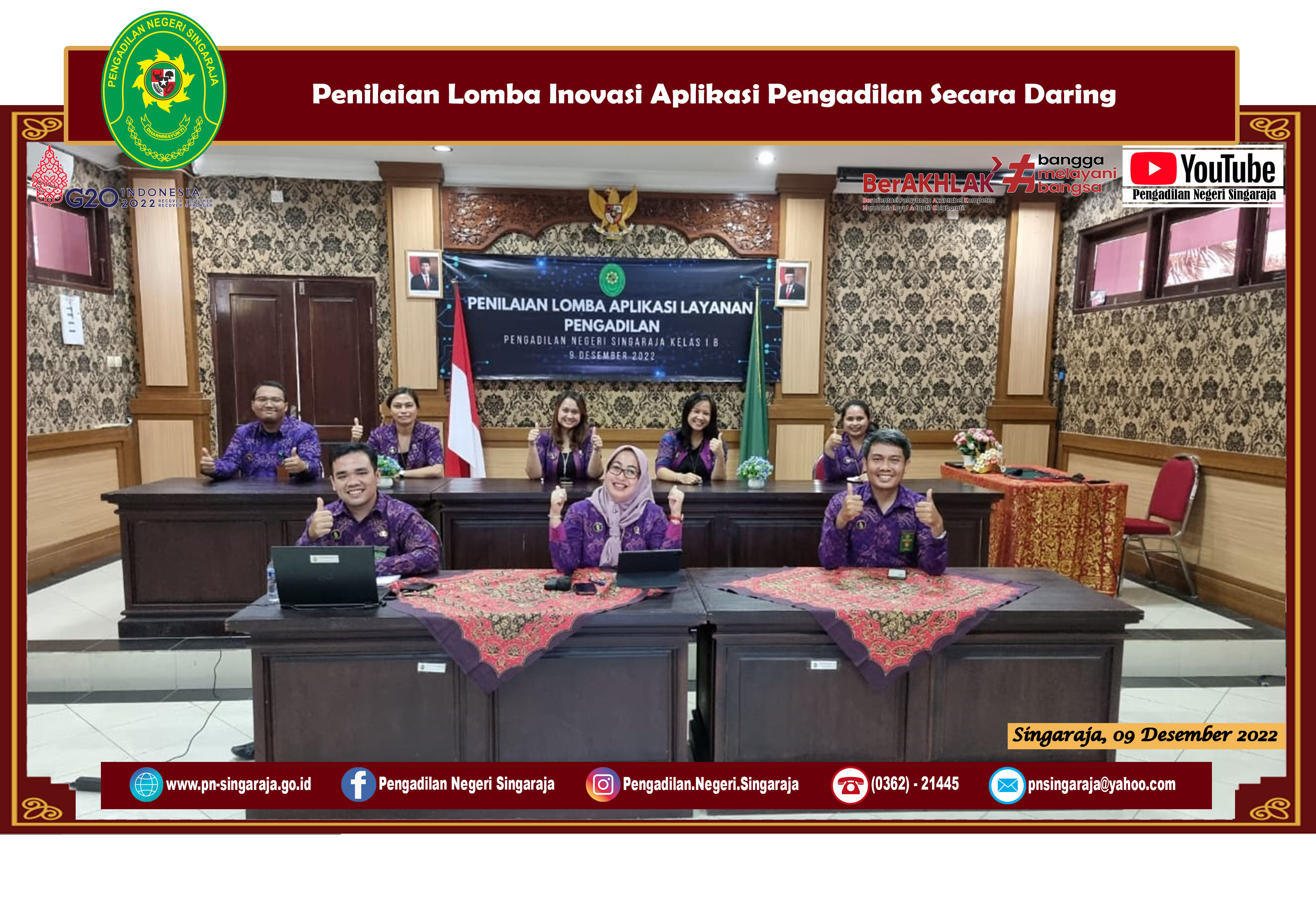 Penilaian Lomba Inovasi Aplikasi Pelayanan Pengadilan Secara Daring