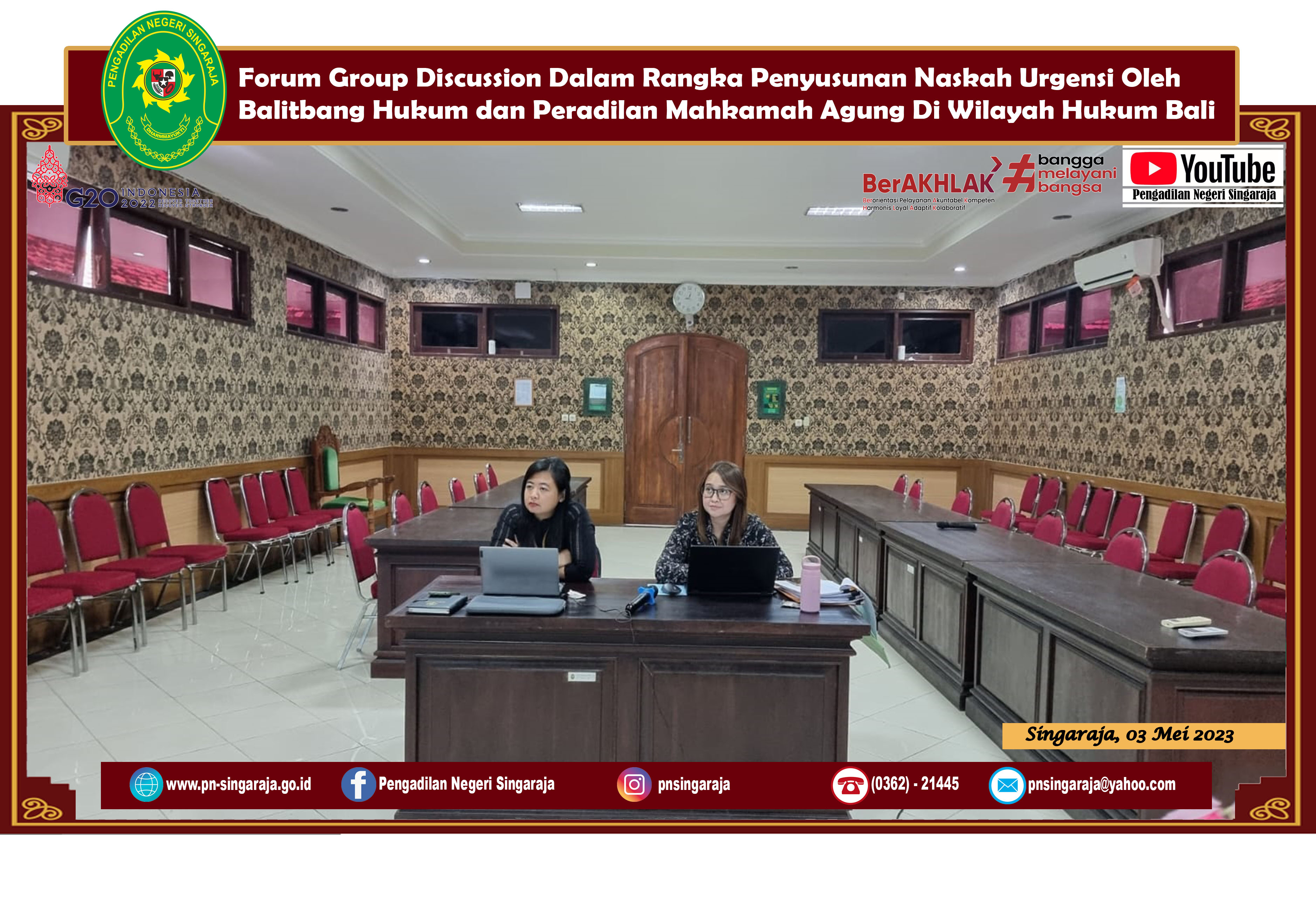 Forum Group Discussion Dalam Rangka Penyusunan Naskah Urgensi Oleh Balitbang Hukum dan Peradilan Mahkamah Agung Di Wilayah Hukum Bali