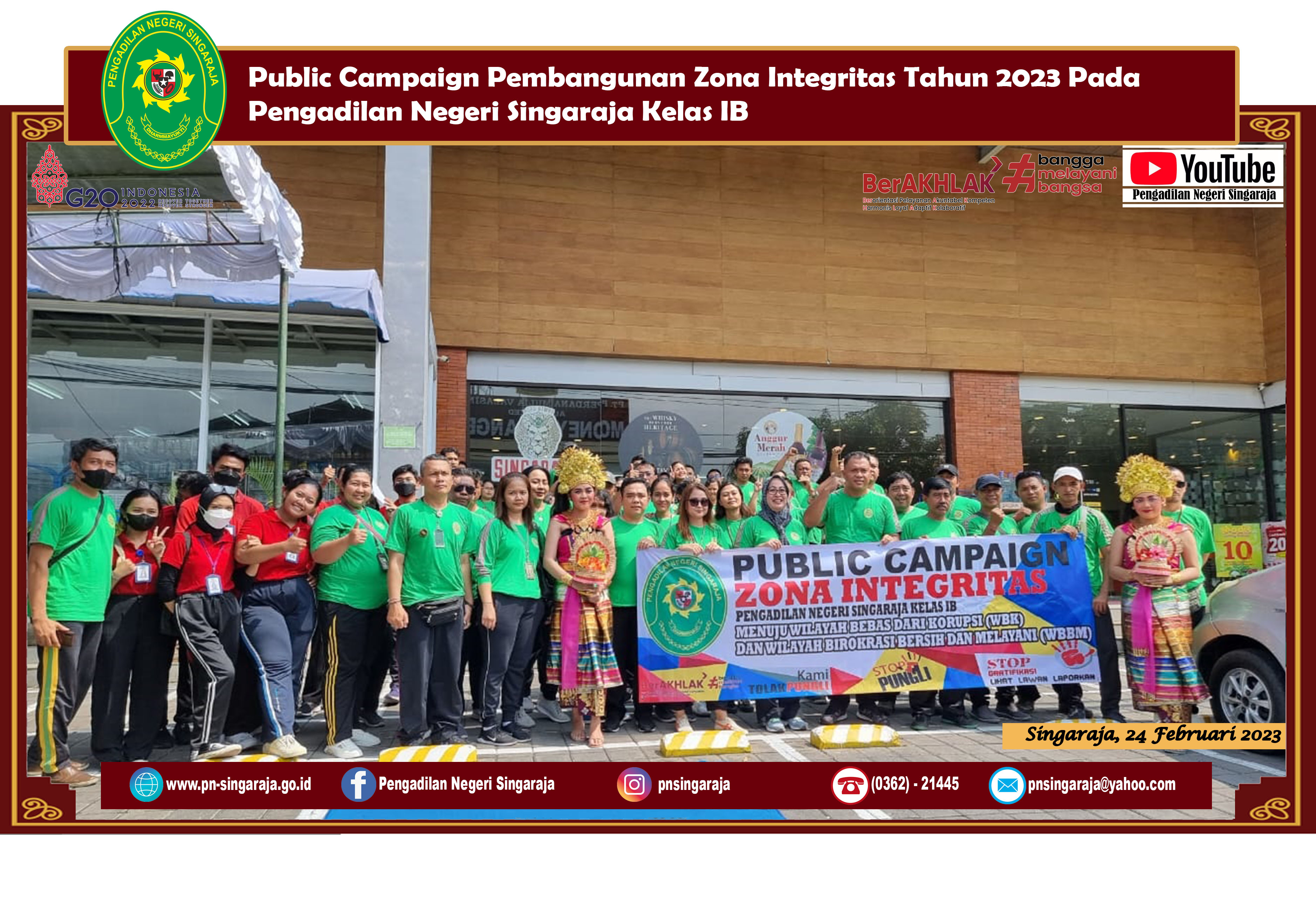 Public Campaign Pembangunan Zona Integritas Tahun 2023 Pada Pengadilan Negeri Singaraja Kelas IB