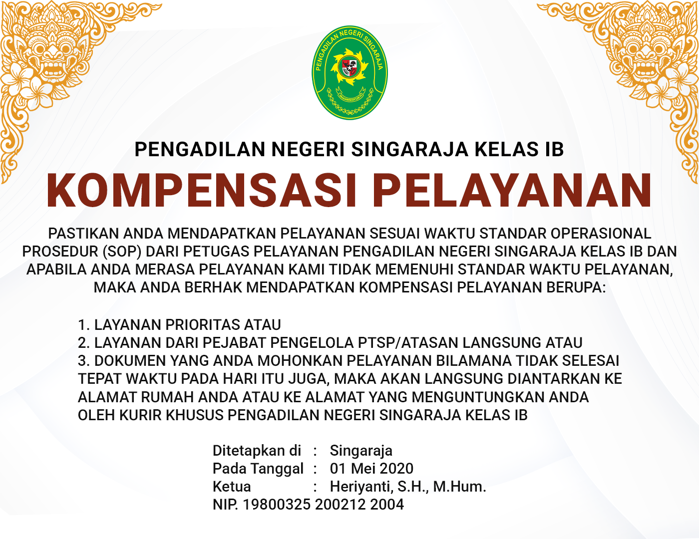Kompensasi pelayanan
