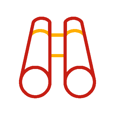 Wired outline 741 binoculars hover pinch